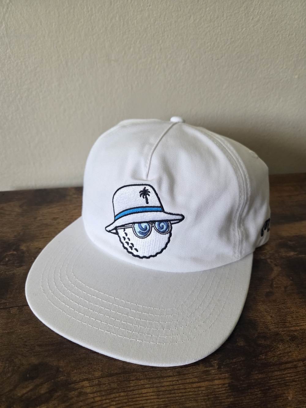 Malbon Palm Tree Golf Hat Adjustable White Snapback